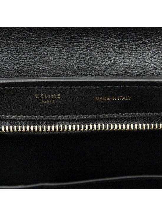 Celine Small Tricolor Trapeze Black Blue Brown Calfskin Leather - Picture 10 of 10